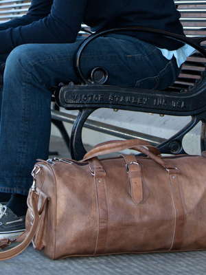 high quality Tan Leather BROOKLYN X bag - vintagecollectionstore